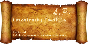 Latosinszky Paméla névjegykártya